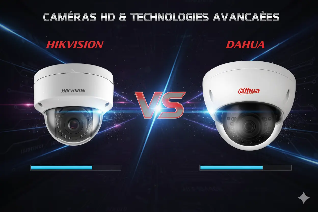 Caméras Hikvision et Dahua HD avec technologies avancées